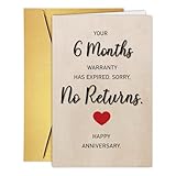Funny 6 Months Wedding Anniversary Card for Women...