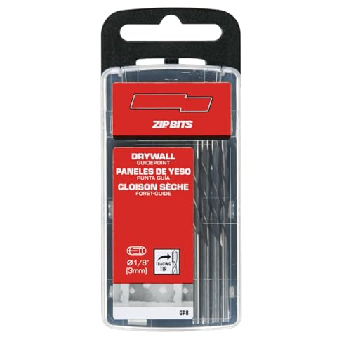 GP8 Cutting Drywall Tools 1/8 Inch Drywall Guidepoint Cutting Bits for RotoZip Spiral Saw (8 Pack) Drywall Router Bits for Roto Tool