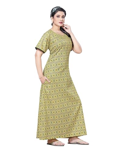 Image of PNAEONG Women's Cotton Long Maxi Night Gown Nighty Dress Stylish Super Soft Comfortable