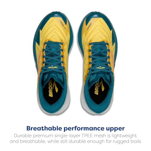 Brooks Men's Catamount 4 Speed Trail Running Shoe - Quince/Celestial/Neo Ember - 9 Medium Multicoloured