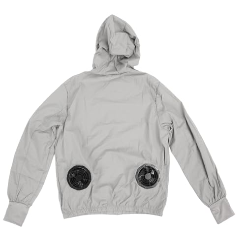 Ymiko Air Conditioned Jacket with Fan, Sunscreen, USB Powered, Men, Proof, Outdoor Work, Golfing, Fishing, Civil Work (L)4