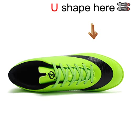 Wccicss Men's Soccer Turf Cleats Tf Athletic Football Outdoor / Indoor Shoes, Green, 6.5 Narrow #TOP1