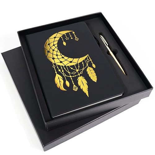 Veway Moon Dream Catcher Journal and Pen Gift Set - Vegan Leather...
