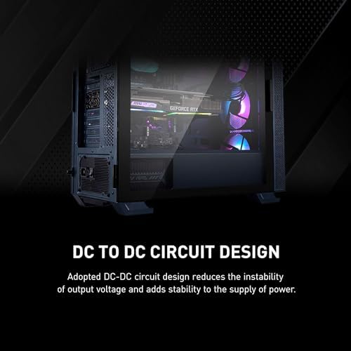 MSI MAG A550BN güç kaynağı, AB fişi, 550 W, 80 Plus bronz sertifikalı, ATX güç kaynağı, 12 V Single-Rail, DC/DC gerilim dönüştürücü tasarımı, 120 mm fan - Görsel 5