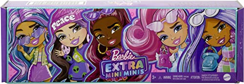 Barbie, Extra Mini Minis, Confezione da 5 Mini