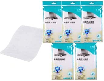 INTVN 10 Filtros para Campana Extractora de Papel de Cocina Universal Filtros para Grasa y Olores para Campana Extractora Filtros de aceite de algodón absorbentes 40 * 50CM