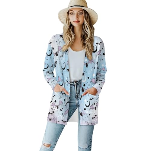 Image of Womens Open Fron Cardigan Sweaters Long Sleeve Tops Daily Coats