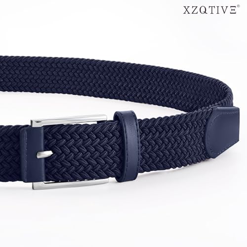 Image of XZQTIVE Braided Stretch Belt Mens Gift Elastic Woven Belt for Golf Casual Pants Shirts Jeans
