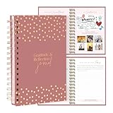 Diario di gratitudine per le donne: suggerimenti di gratitudine e affermazioni positive quotidiane, pianificatore guidato e regalo premuroso per amore di sé e felicità, rosa