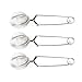 CELIHOX 3 Pack Snap Ball Tea Strainer with Handle for Loose Leaf Tea and Mulling Spices Stainless Steel Strainer Perfect Pincer Tea Ball Infuser Tea Filter Tong