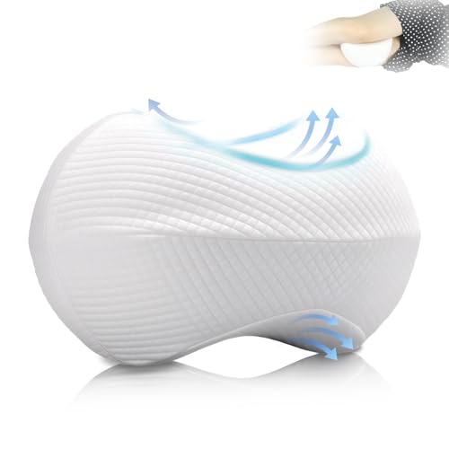 Fesatccoz Memory Foam Knee Leg Support Pillow Cushion for Sleeping On Side with Breathable Cover Ideal for Hip and Spinal Alignment