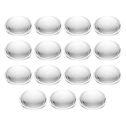 PATIKIL Flat Convex Lens 12.5mm Diameter 4mm Height Transparent 15 Pcs