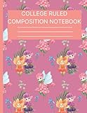 Composition Notebook College Ruled: Pink and Purple Fairy Notebooks for Girls with Orange and Colorful Details on the Soft Cover; Fairy Notebook, ... – Fairy Composition Notebook) – 150 Pages