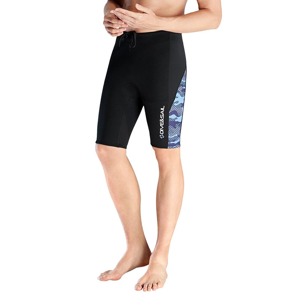 Pantalon de plongée en néoprène pour homme 2 mm avec cordon de serrage réglable à la taille pour le surf, la plongée, le kayak