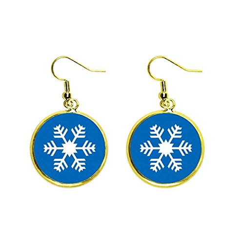 Pendientes de copo de nieve azules para lucir en cenas y fiestas de invierno