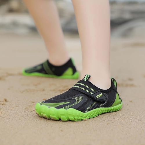 Kid's Water Shoes Boys and Girls Classic Buckle Beach Shoes Quick Drying Surfing Sports Shoes Lightweight Carrying Indoor Swimming Pool Shoes Non Slip and Breathable Barefoot Shoes4