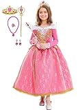 CQDY Sleeping Beauty Princess Aurora Party Girls Costume Dress Fancy Halloween Cosplay Dress Up