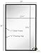 Hamilton Hills 24x36 inch Black Framed Mirror | Large Rectangular Bathroom Mirrors for Wall | Floating Glass Panel Vanity with Border | Wall-Mounted Mirror for Decor | Hangs Horizontal or Vertical