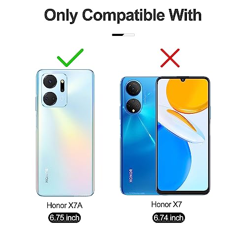 DENDICO Case for Honor X7A, Classic PU Leather Magnetic Wallet Case, Flip Folio Protective Phone Cover Compatible with Honor X7A, Red - Image 2