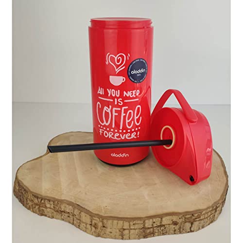 Garrafa Térmica de Café Aladdin com Ampola de Vidro Massima Coffee Forever 1 Litro Vermelha/Azul