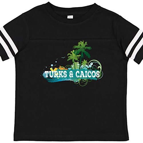inktastic Turks and Caicos Toddler T-Shirt 5-6 Football Black and White 39b1d