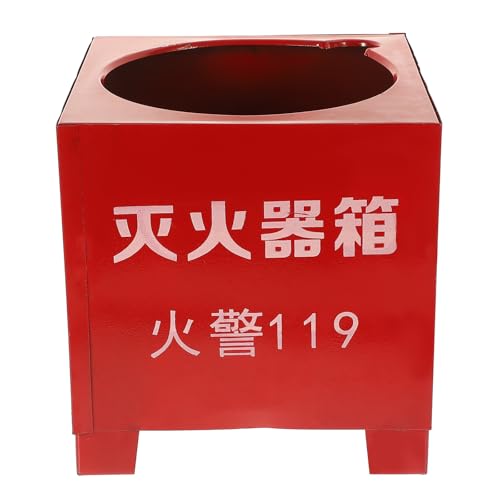 Soporte de hierro para extintor con base metálica resistente en color rojo para casa