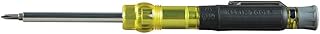 Klein Tools 32613 Multi-Bit Screwdriver, Precision HVAC 3-in-1 Pocket Screwdriver with Phillips, Slotted and Schrader Bits