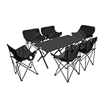 ▶ Materiales de alta calidad: Esta mesa de camping plegable cuenta con una superficie pintada, duradera y resistente a los arañazos. Su estructura elevada está hecha de acero al carbono de aleación, lo que garantiza una estructura estable y resistente. Se pliega fácilmente cuando no se usa, lo que la convierte en la compañera perfecta for acampar.