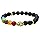 Shining Diva Fashion Spiritual 8mm Lava Rock Beads with 7 Chakra Evil Eye Stylish Unisex Bracelet
