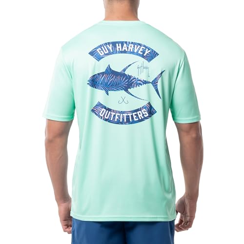 Guy Harvey Men's Short Sleeve Performance T-Shirt with UPF 30+ Sun Protection