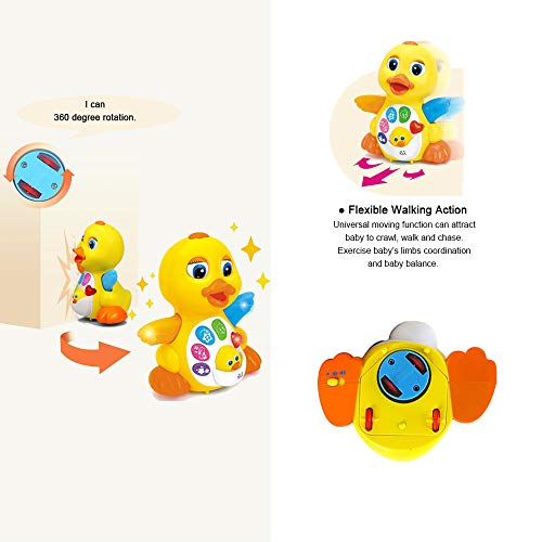 image for Yiosion Musical Flapping Yellow Duck Interactive Action Educational Le