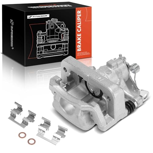 Image of A-Premium Rear Right Passenger Side Disc Brake Caliper with Bracket | Compatible with Buick, Chevrolet Model - Encore 2018-2022, Trax 2018-2022, 1.4L, Corrosion-resistant, Direct-fit