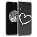 Produktbild kwmobile Hülle kompatibel mit Samsung Galaxy A20e - Handyhülle - Handy Case Herz Brush Weiß Transparent