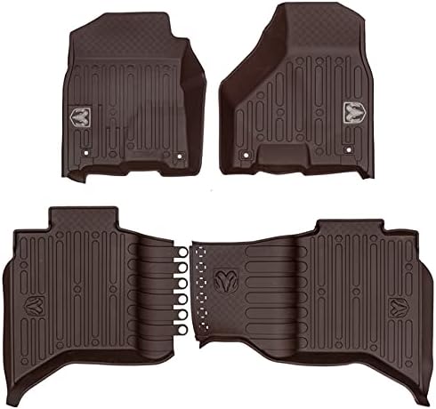 Mopar 82215582AB Dodge Ram Quad Cab Brown High Wall All Weather Floor Mats