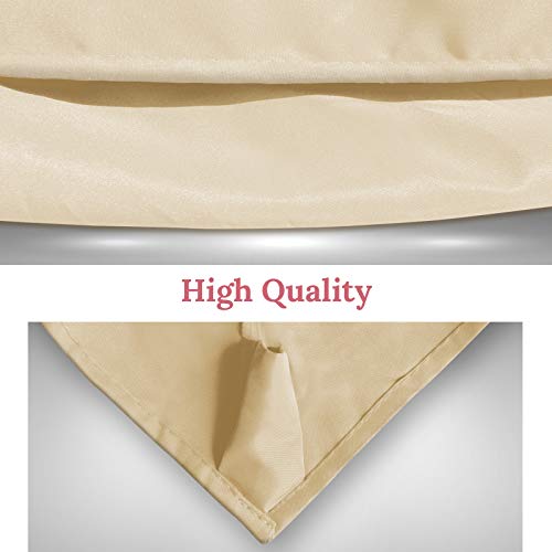 Benefitusa 10'X6.5' Outdoor Patio Umbrella Replacement Canopy 6-Rib Parasol Top Cover (Canopy Only)(Beige) #TOP4