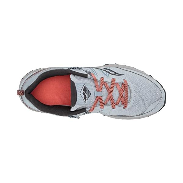 Saucony-Excursion-TR14-Womens Saucony Women's Excursion TR14 Trail Running Shoe, Sky | Coral, 7.5