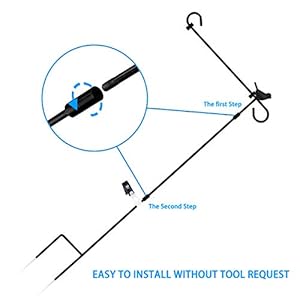 Gardenflagholderstandpremiumgardenflagpolestandmetalantirustweatherproofwithonetigerclipandtwospringstoppersnoflagincluded Urban Country Home Decor Garden flag holder stand premium garden flag pole stand metal anti rust weather proof with one tiger clip and two spring stoppers no flag included urban country home decor