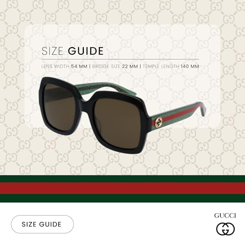 Gucci GG0036S Rectangle Sunglasses For Women +BUNDLE with ACCESSORY EYEWEAR KIT3