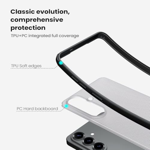 Image of Nilkin Slim Matte Series case for Samsung Galaxy S26 Plus (S26-Plus), Shockproof and Scratch-Resistant, Lightweight Case (Transparent Black, S26 Plus)