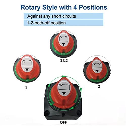 Selector de batería dual 300A con pernos M10 6