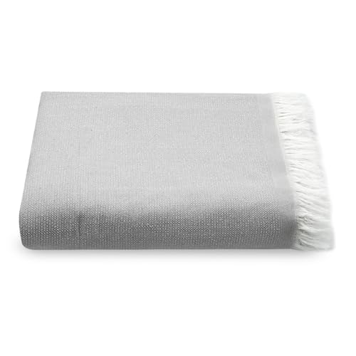 various-Colcha Multiusos para Sofá y Cama,Manta Foulard,Plaid de Práctica de Algodón-Poliéster,Cubresofá Cubrecama 230 x 290 cm,Color Perla