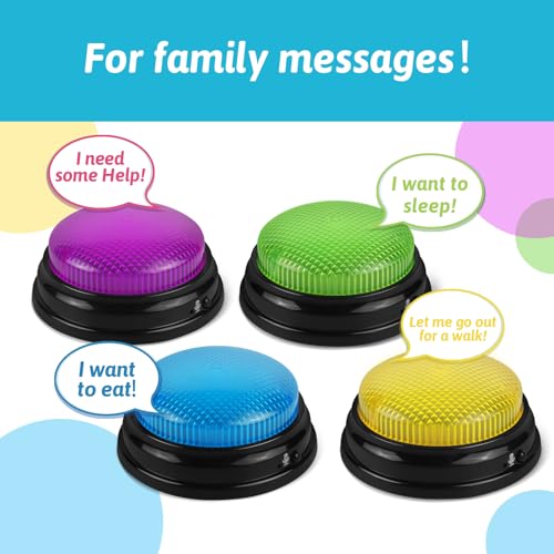 BEAN LIEVE Recordable Answer Buzzers - Set of 4, Personalized Sound, Game Show Buzzers for Family Game, Trivia Nights and Classroom Teaching - Image 6