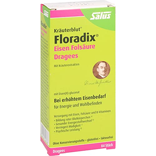Floradix Eisen Folsäure Dragees 84 stk
