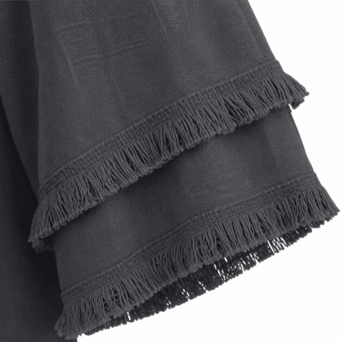 Cotton Gauze Tops for Women Cotton Linen Summer Flowy Gauze Fringe Shirts Organic Lightweight V Neck Boho Blend Blouses raw Causal Short Sleeve Vacation Outfits Camisetas para Mujer de Algodon - Image 5