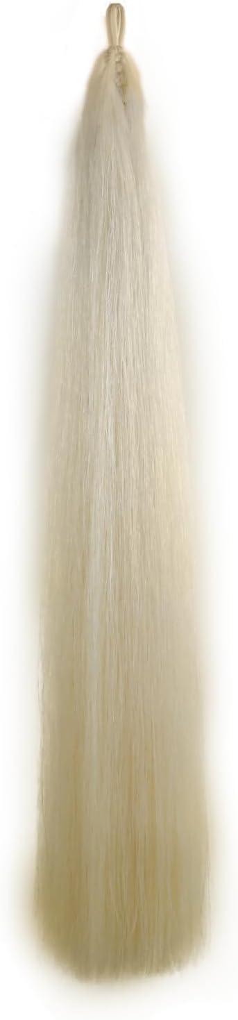 40 IN Long 1 LB Horse Tail Extensions with Natural Loop Top & Blunt Cut Bottom (Jet Black)