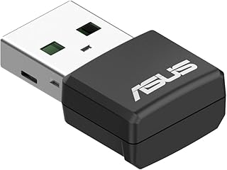 ASUS AX1800 Dual Band WiFi 6 USB Adapter, WiFi 6, 802.11ax, WPA3 Network Security, 5GHz Frequency Band, Compact Size (USB-AX55 Nano)