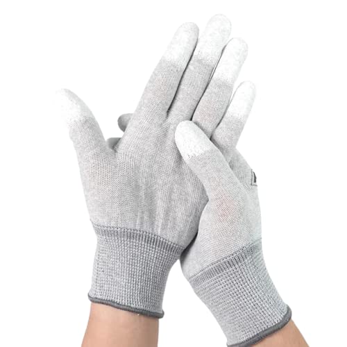 PVN-ESD Carbon Fiber Antistatic Gloves -Finger PU Coated Non-Slip Electronics/Multipurpose working Safety Gloves (Top Fit) (B09WHHVWX9) Amazon Price History, Amazon Price Tracker