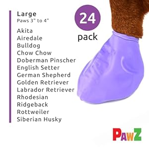 Pawzrubberdogbootsforpawsupto424total2packsof12allweatherdogbootiesforhotpavementsnowmudandrainwaterproofantislipdogsockslargepurple Urban Country Home Decor Pawz rubber dog boots for paws up to 4 24 total 2 packs of 12 all weather dog booties for hot pavement snow mud and rain waterproof anti slip dog socks large purple urban country home decor
