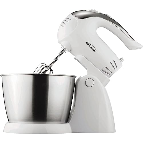 Brentwood Stand Mixer, 5-Speed + Turbo, White