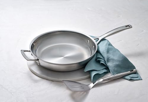 Image of Le Creuset Stainless Steel Classic 3-Ply Set of 2 Fry Pan Set, 9.5 inch and 11 inch